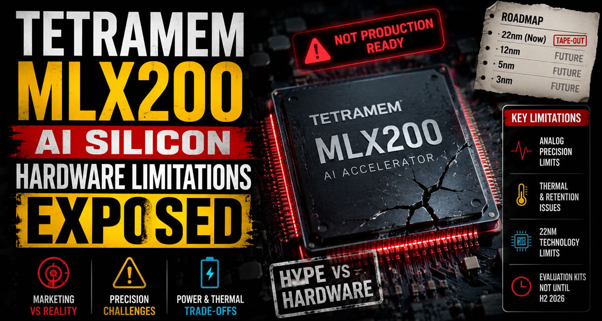 TetraMem MLX200 AI Silicon Hardware Limitations Exposed