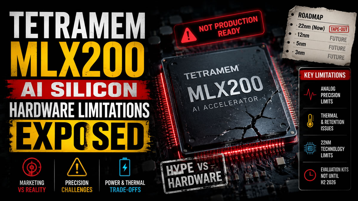 TetraMem MLX200 AI Silicon Hardware Limitations Exposed